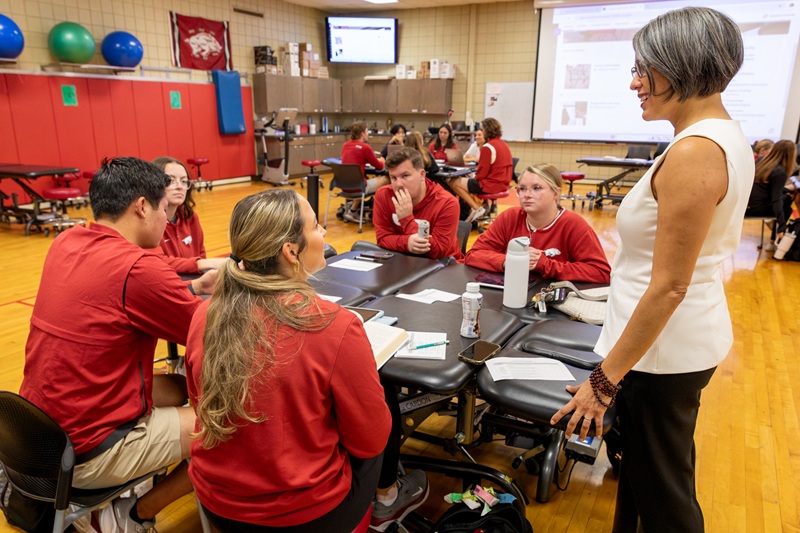 Faculty teaching a class