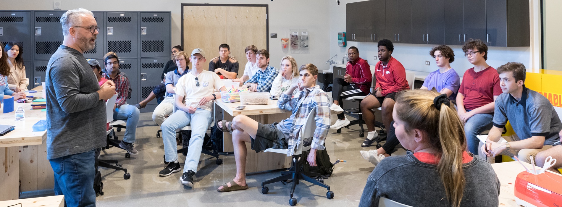 Professor teaching a class