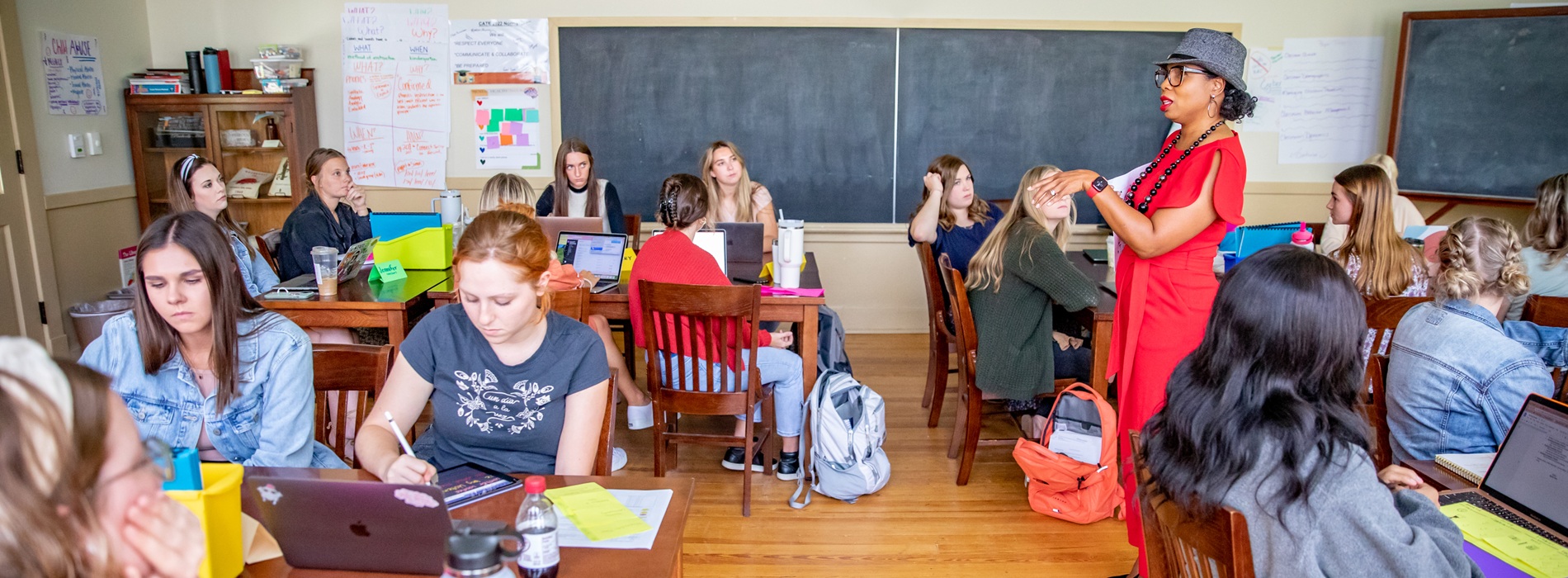 Professor teaching a class